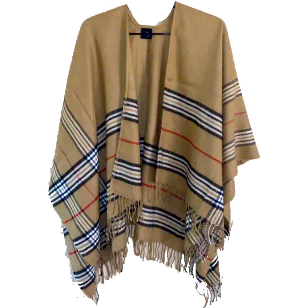 Plaid poncho from V.Fraas